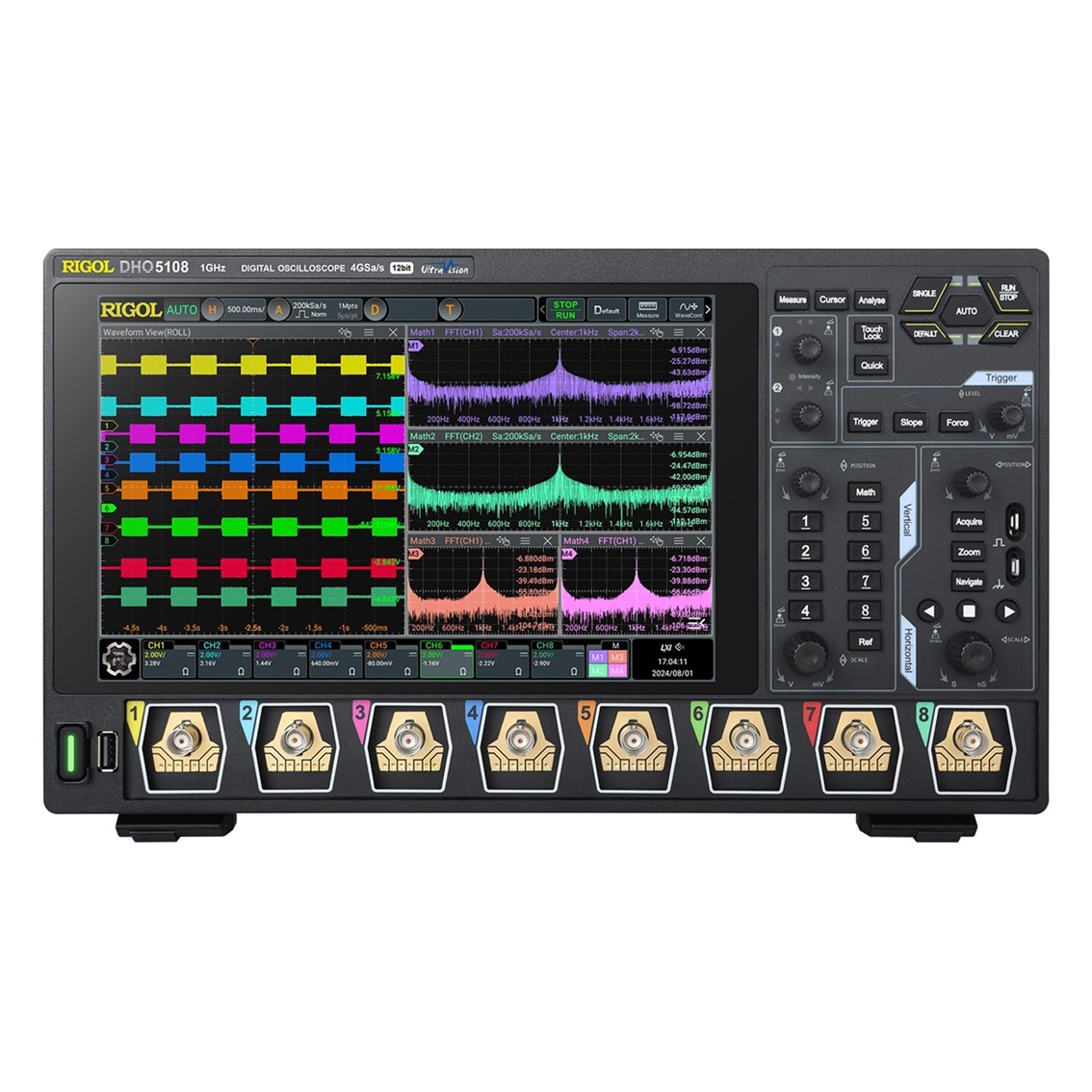 RIGOL DHO5108  1GHz, 4GSa/s, 8CH, 12bit 오실로스코프