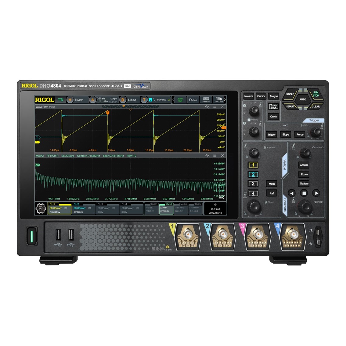 RIGOL DHO4204 200MHz, 12bit, 4GSa/s, 4CH 오실로스코프