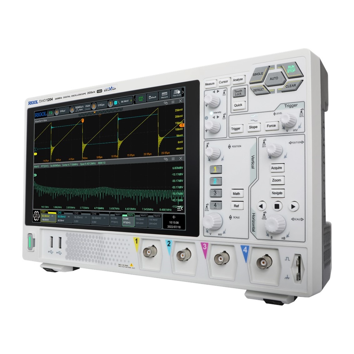 RIGOL DHO1074  70MHz, 12bit, 2GSa/s, 4CH 오실로스코프