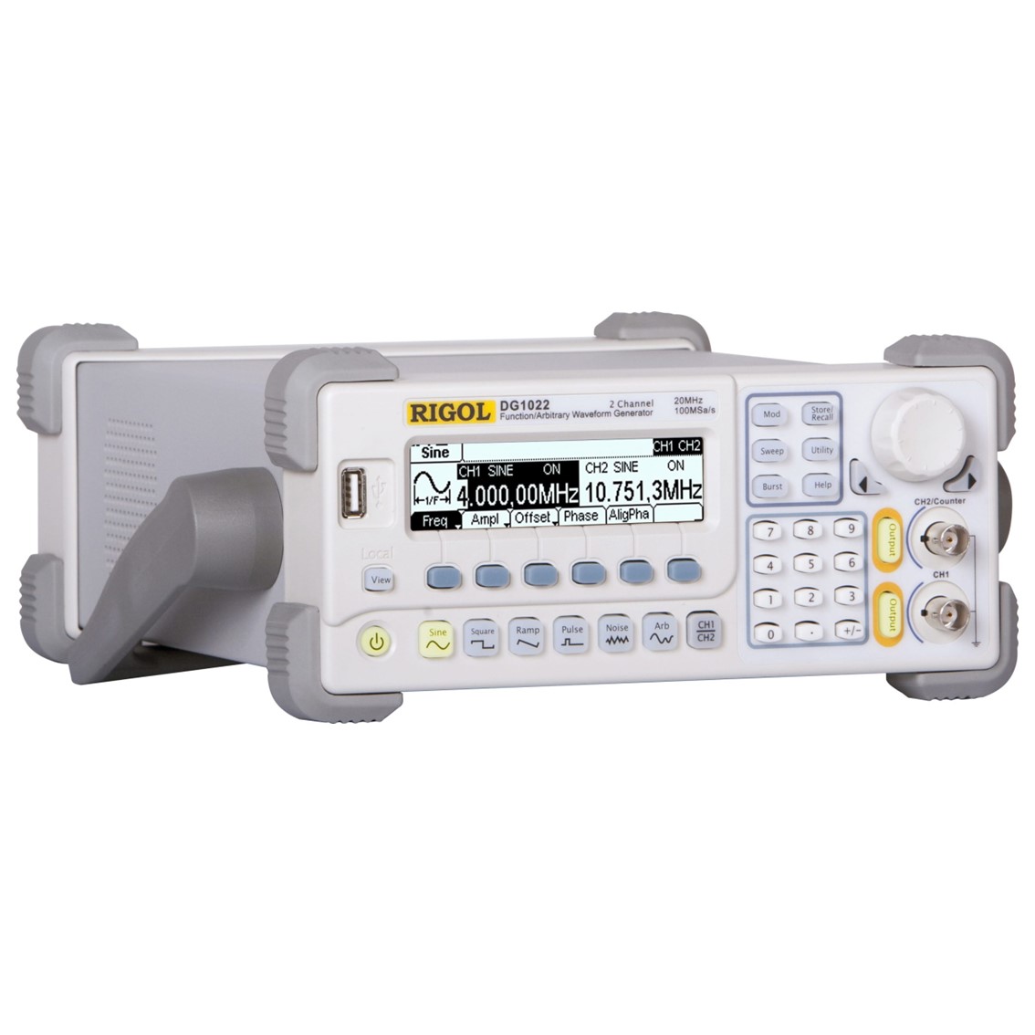 RIGOL DG1022A  2채널, 25MHZ 임의파형발생기
