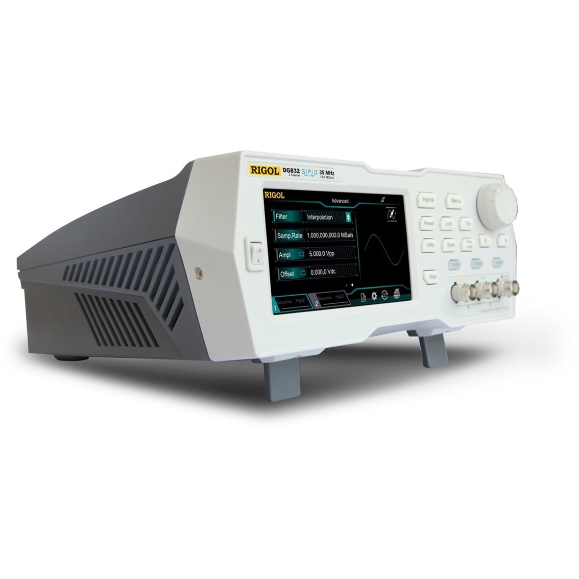 RIGOL DG812  10MHz, 2CH, 125MSa/s,16bit ,2Mpt 임의파형발생기, 함수발생기