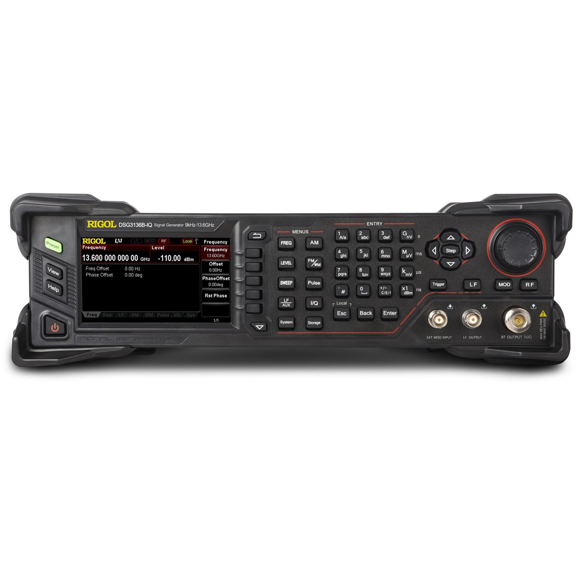 RIGOL DSG3136B-IQ  RF신호발생기 6.5GHz~13.6GHz AM/FM/øM 변조 표준(최대 3.6GHz의 반송파)