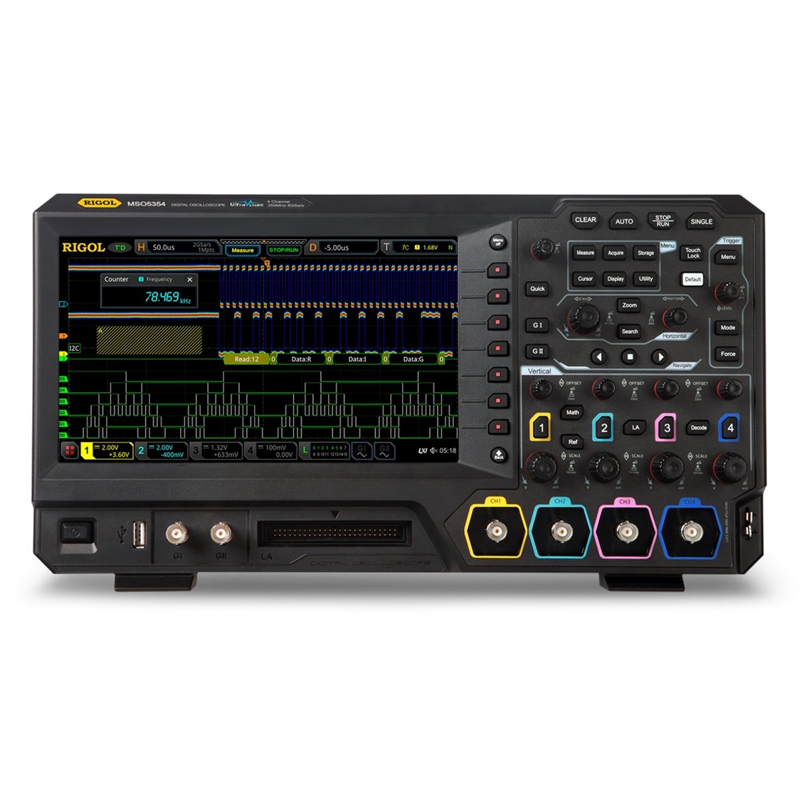 RIGOL MSO5074  4채널, 70MHz, 8GSa/s 오실로스코프
