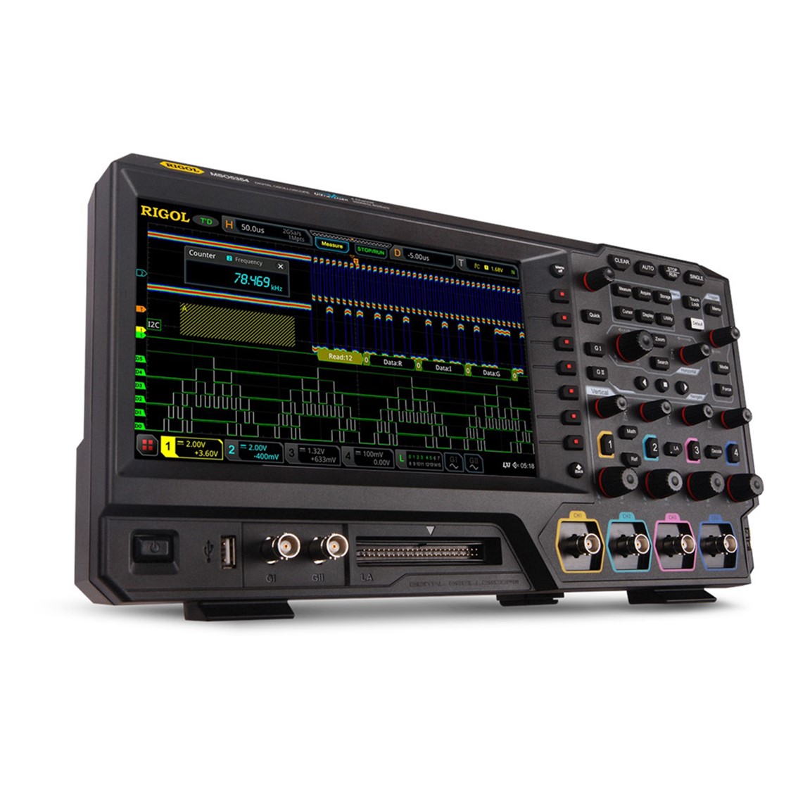 RIGOL MSO5074  4채널, 70MHz, 8GSa/s 오실로스코프