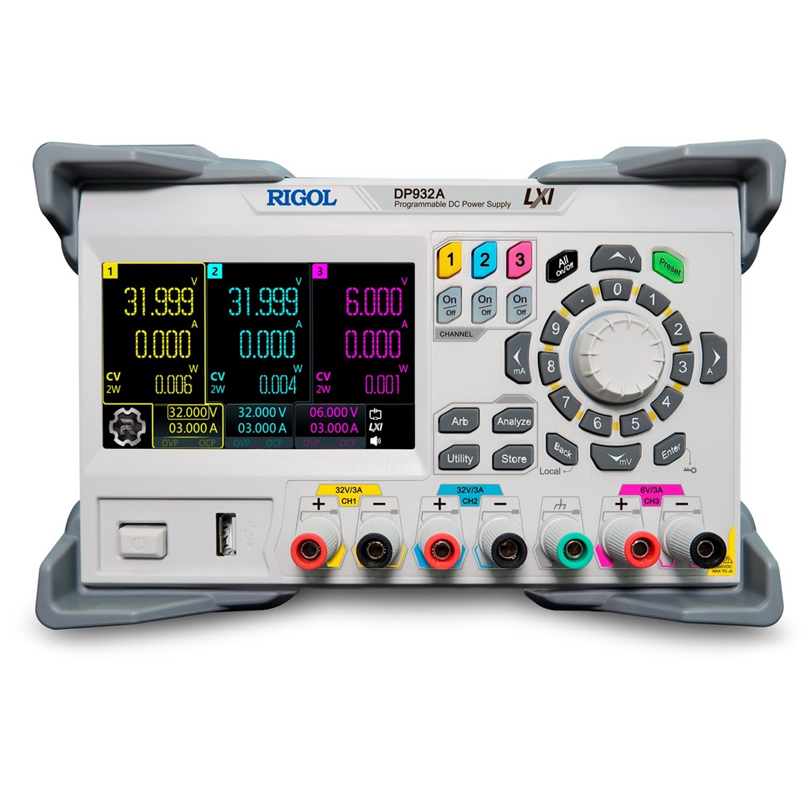 RIGOL DP932E  DC파워서플라이, DC전자로드 198W, 3CH(30V,3A  30V,3A  6V,3A),10mV, 10mA 