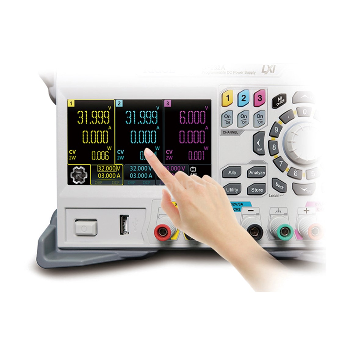 RIGOL DP932E  DC파워서플라이, DC전자로드 198W, 3CH(30V,3A  30V,3A  6V,3A),10mV, 10mA 