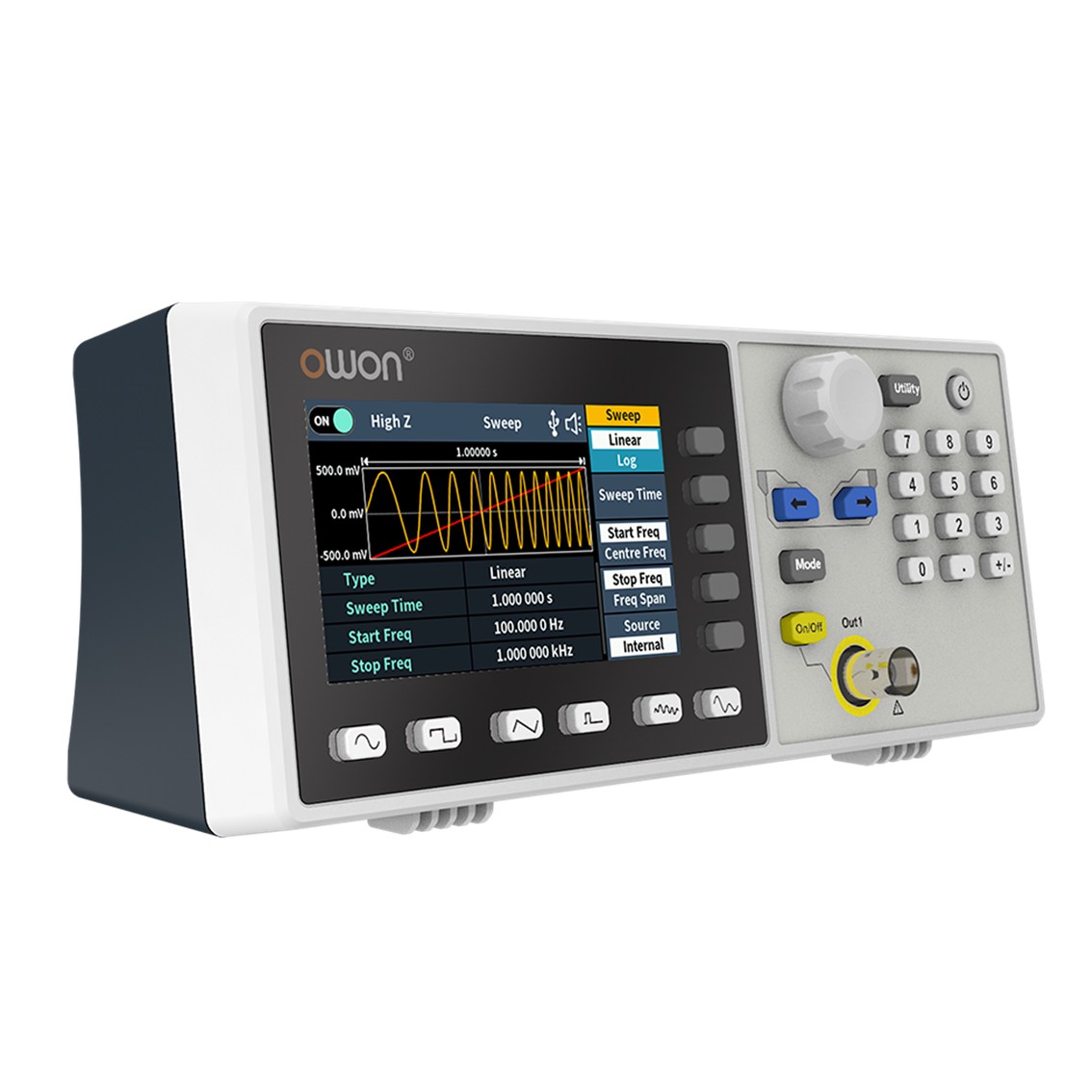 OWON DGE1030 파형 발생기 1채널, 30MHz, 125MS/s, 14Bits, 8K 메모리