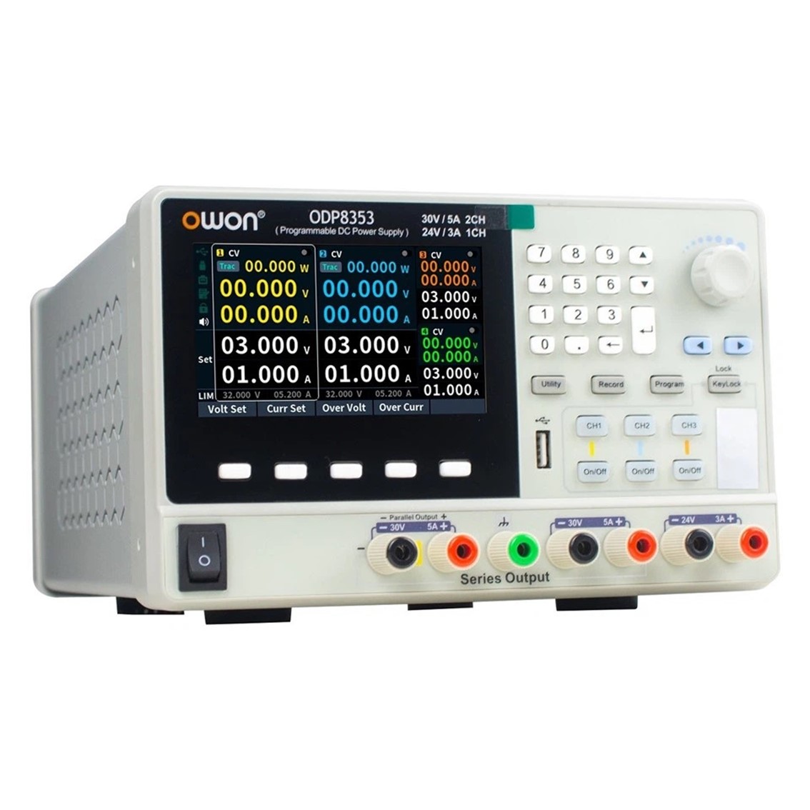 OWON ODP8353  DC파워서플라이 3채널 30V, 5A, 90W 2CH 24V, 3A, 24W DC전원공급기