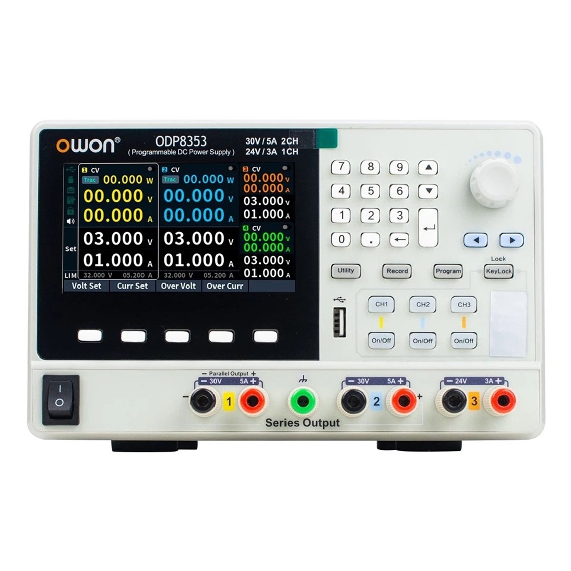 OWON ODP8353  DC파워서플라이 3채널 30V, 5A, 90W 2CH 24V, 3A, 24W DC전원공급기