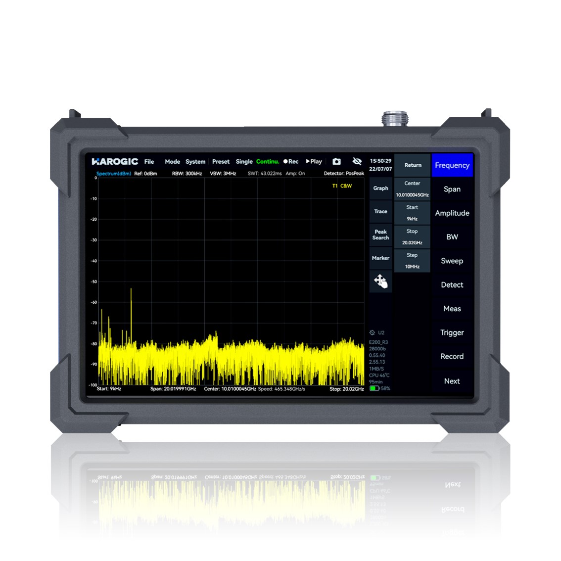 HAROGIC PXE-90 Rugged version  9kHz - 9.5 GHz, 100MHz 태블릿 스펙트럼아날라이저