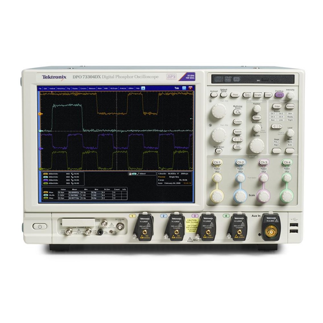 TEKTRONIX DPO71604DX  4채널, 16GHz, 100GS/s, 62.5M 고성능 오실로스코프