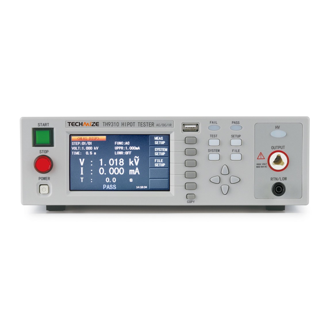 TECHMIZE TH9320  내전압시험기, 절연 저항 테스트기 AC:5kV/20mA; DC6kV/10mA
