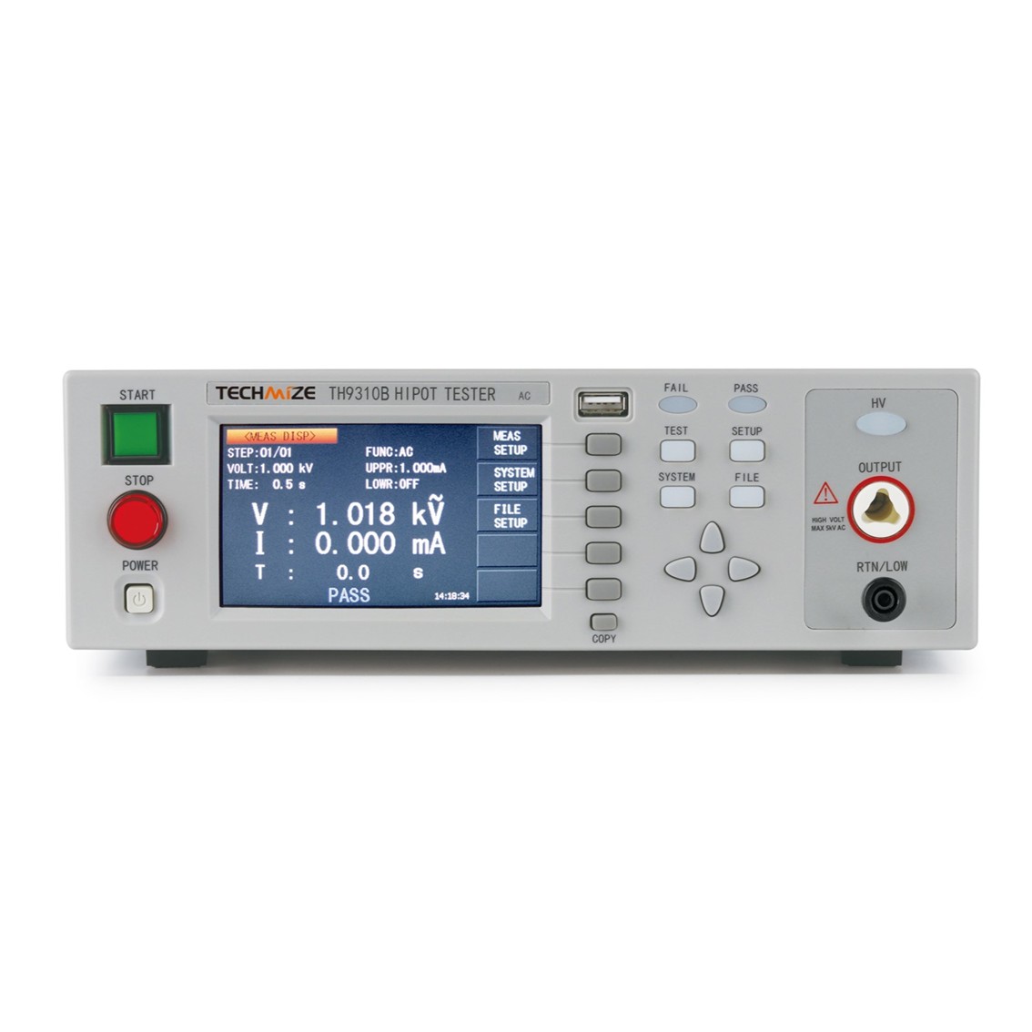 TECHMIZE TH9320  내전압시험기, 절연 저항 테스트기 AC:5kV/20mA; DC6kV/10mA