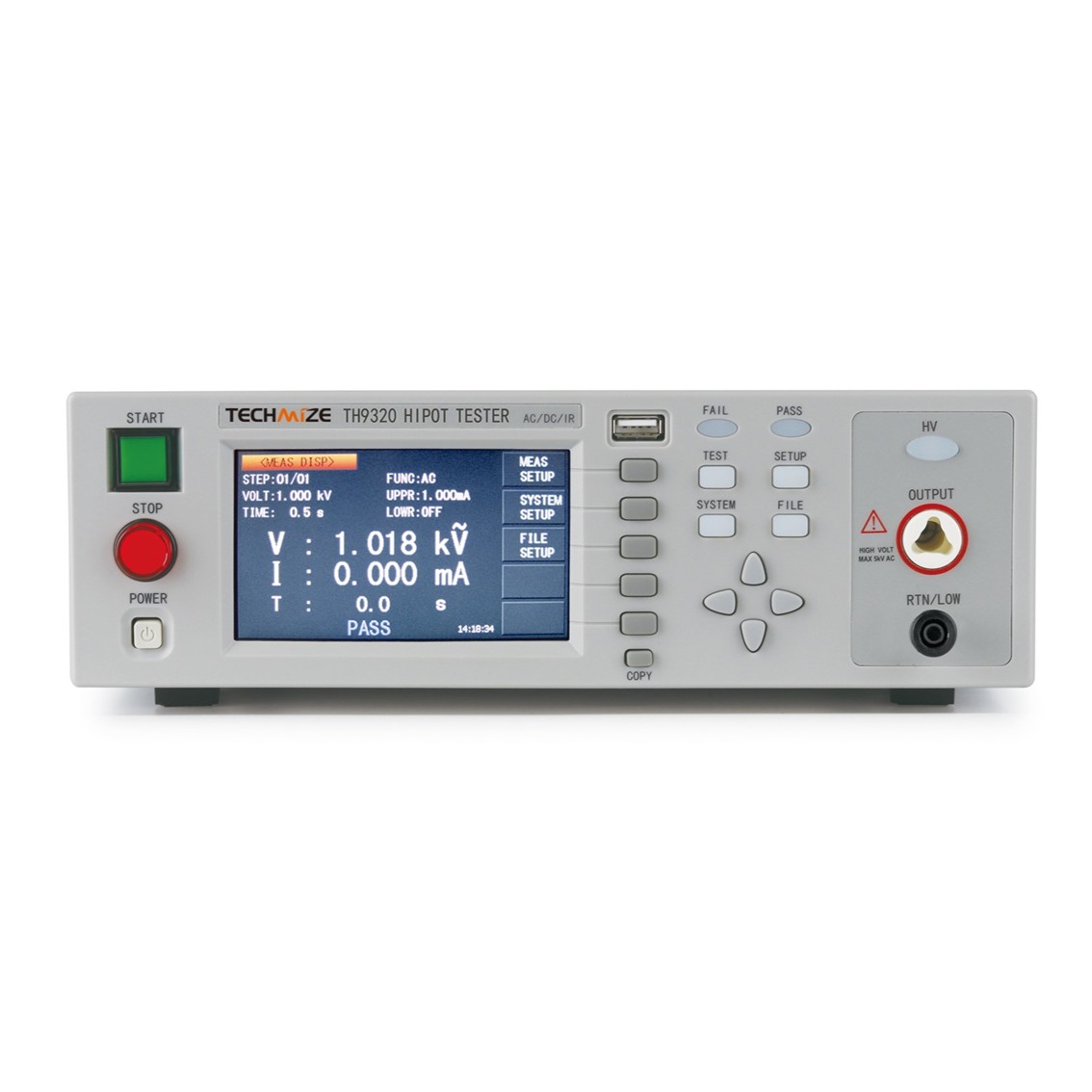 TECHMIZE TH9320  내전압시험기, 절연 저항 테스트기 AC:5kV/20mA; DC6kV/10mA