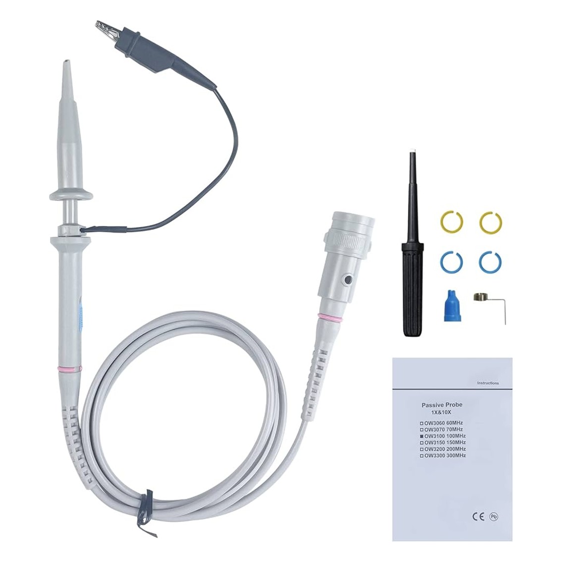 OWON OW3100  오실로스코프용 패시브 프로브 100MHz, 10:1, 600V