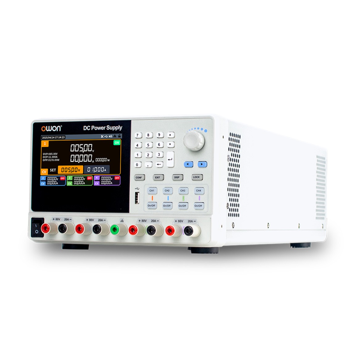 OWON OWH8040Q-600F DC파워서플라이 4채널, 80V, 10A, 4채널x150W DC전원공급기