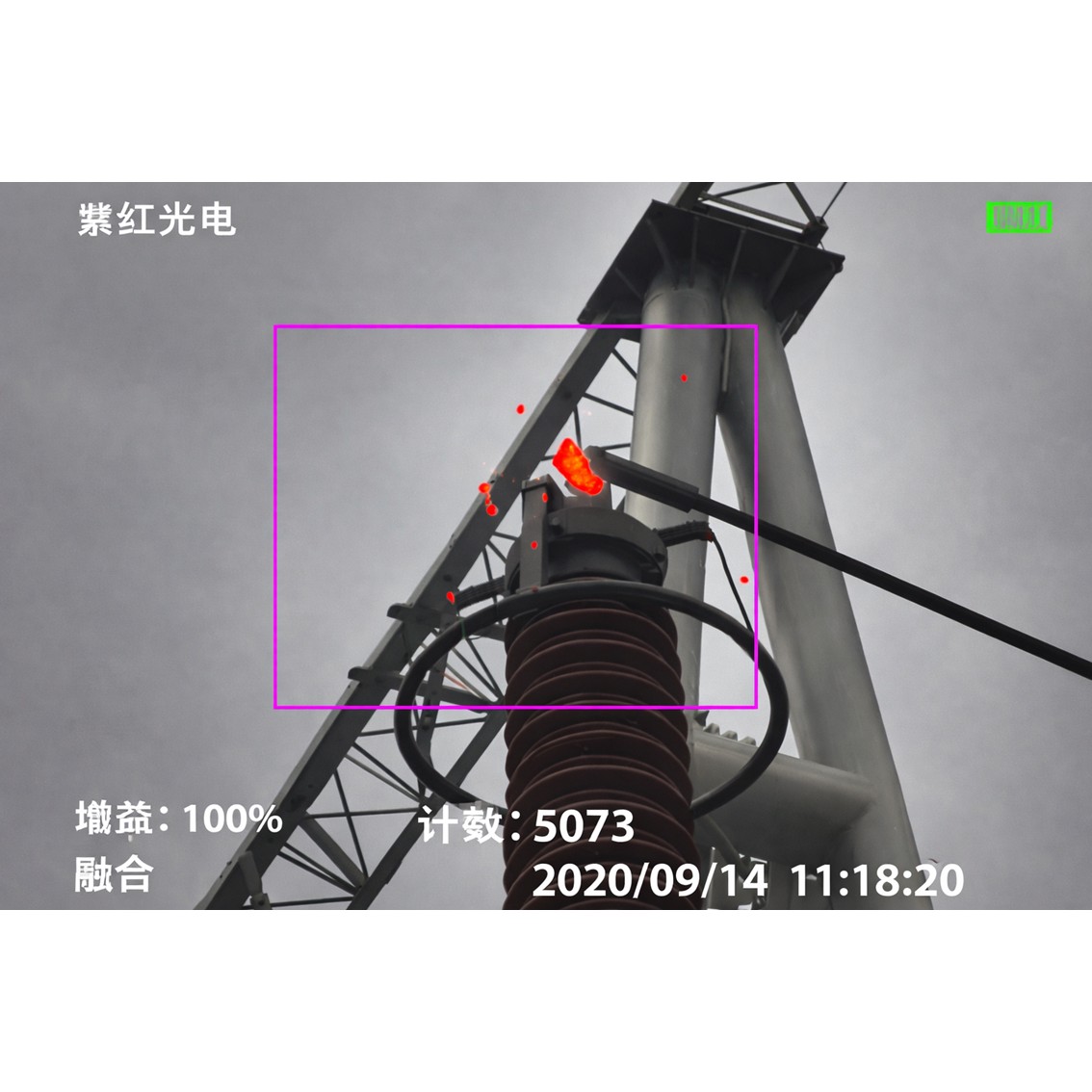 UVIRSYS ZH480-UAV-S  드론용 코로나 탐지 카메라 UV+VIS 코로나 초음파음향카메라