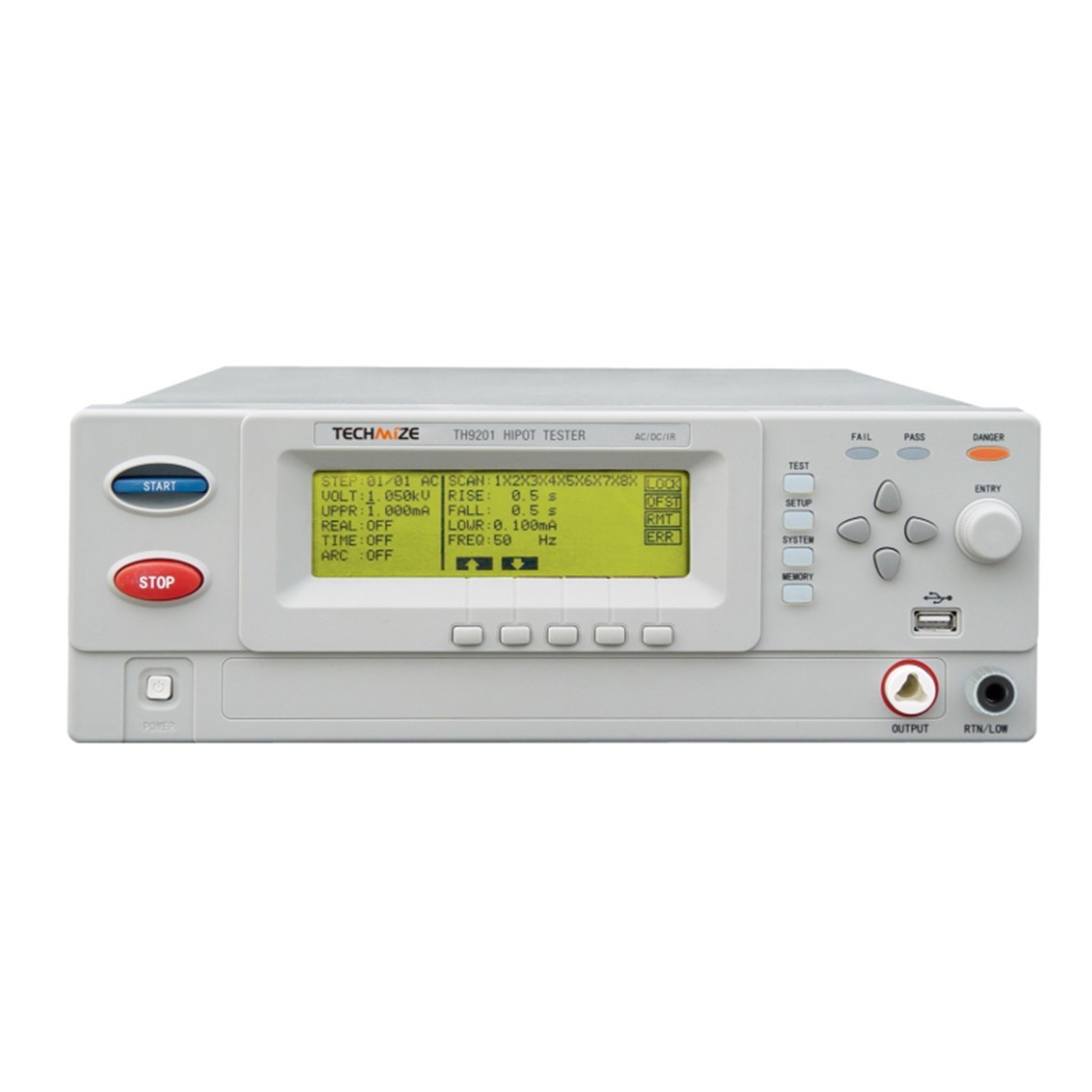 TECHMIZE TH9201B  내전압시험기 AC 0.05-5kV, DC 0.05-6kV, AC 0.1mA - 20mA , DC 0.01mA - 5mA  절연시험기