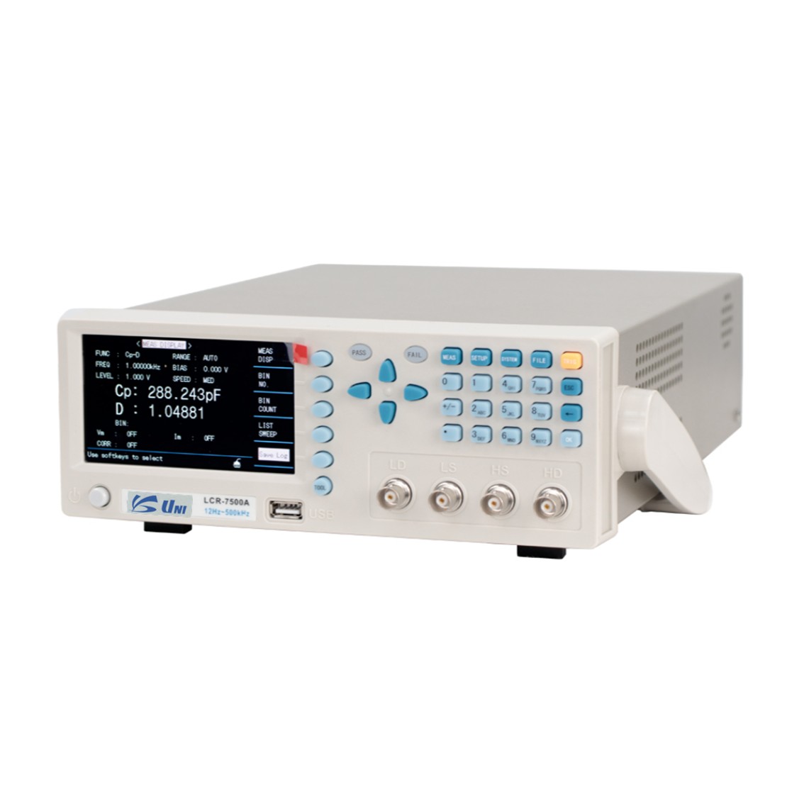 UNI LCR7300A  LCR미터 0.05%, 12Hz~300kHz RS232, USB HOST, HANDLER기본