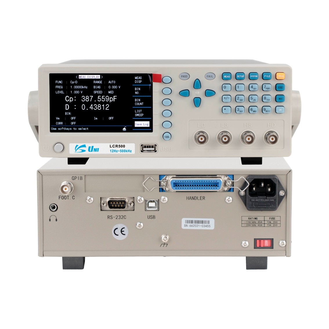 UNI LCR200 LCR미터 0.05%, 12Hz~200kHz RS232, USB HOST, HANDLER기본